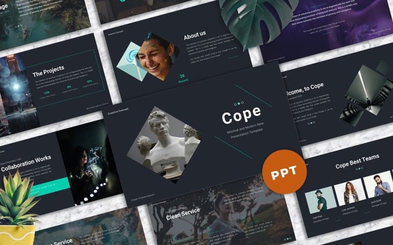 cope minimal powerpoint template original
