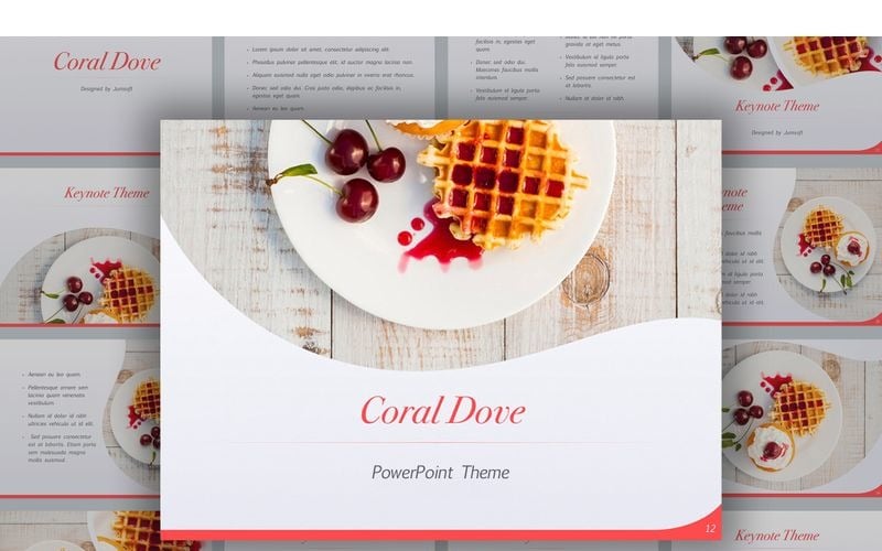 coral dove powerpoint template original