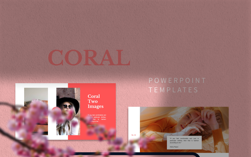 coral powerpoint template original