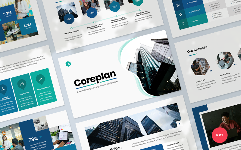coreplan business plan presentation powerpoint template original