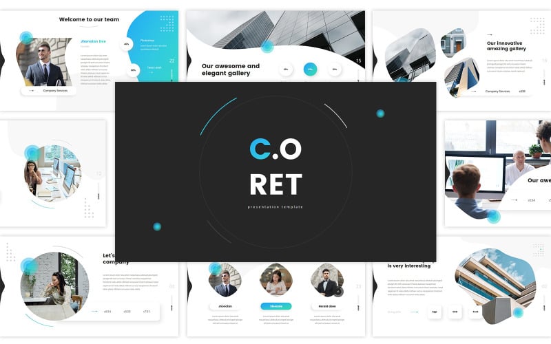 coret corporate powerpoint template original