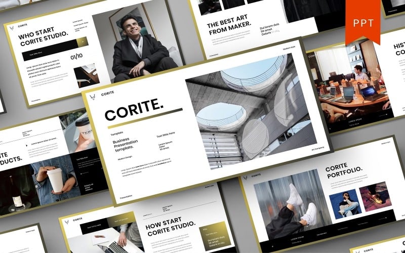 corite business powerpoint template original