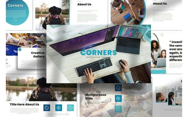 corners multipurpose powerpoint presentation templates original