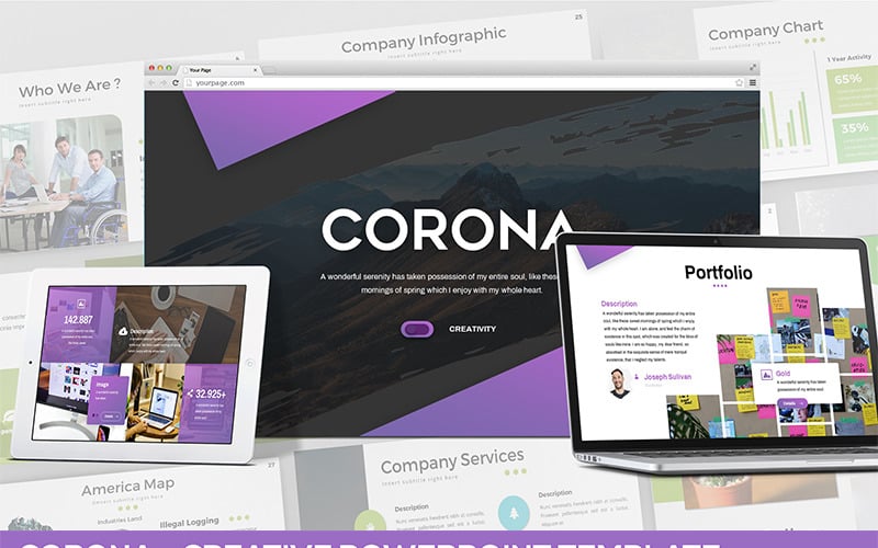 corona creative powerpoint template original