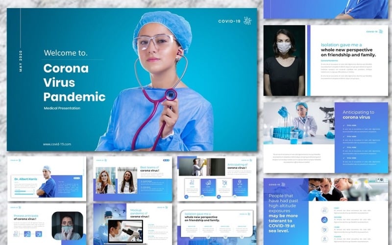 corona virus medical presentation powerpoint template original