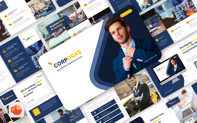 corporas corporate and business powerpoint template original