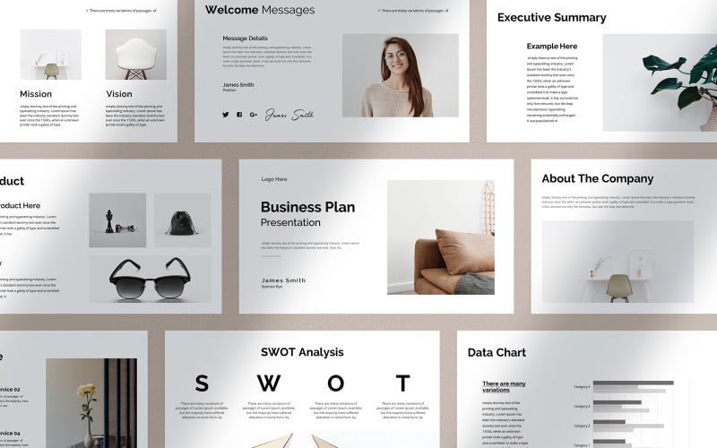 corporate business plan presentation template original