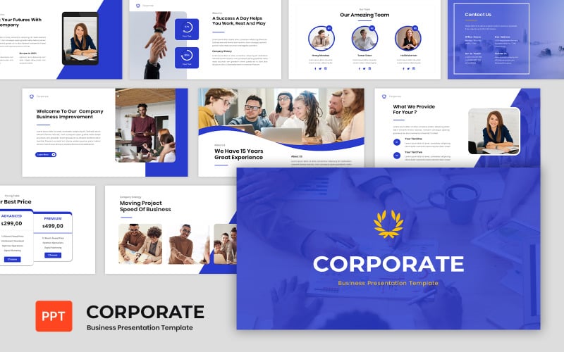 corporate company business presentation powerpoint template original