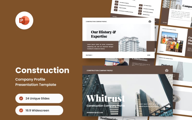 corporate construction powerpoint presentation original