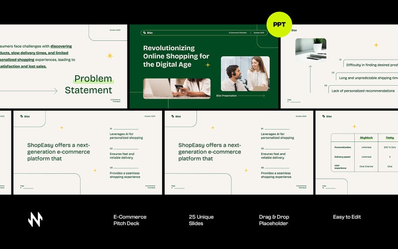 corporate e commerce pitch deck ppt original