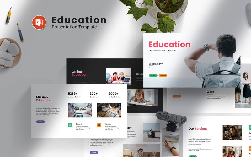 corporate education powerpoint presentation template original