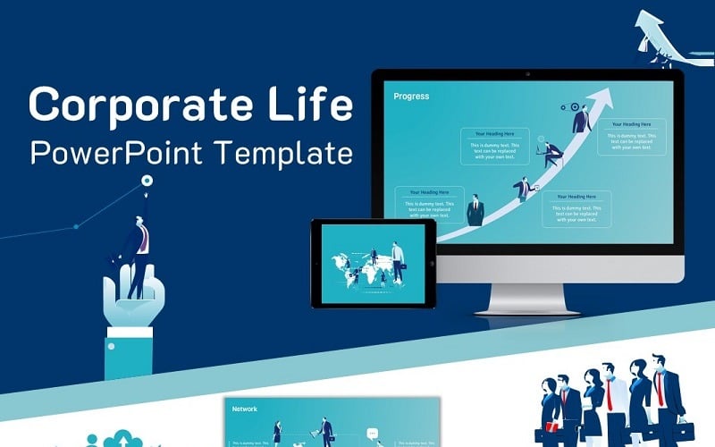 corporate life powerpoint template original