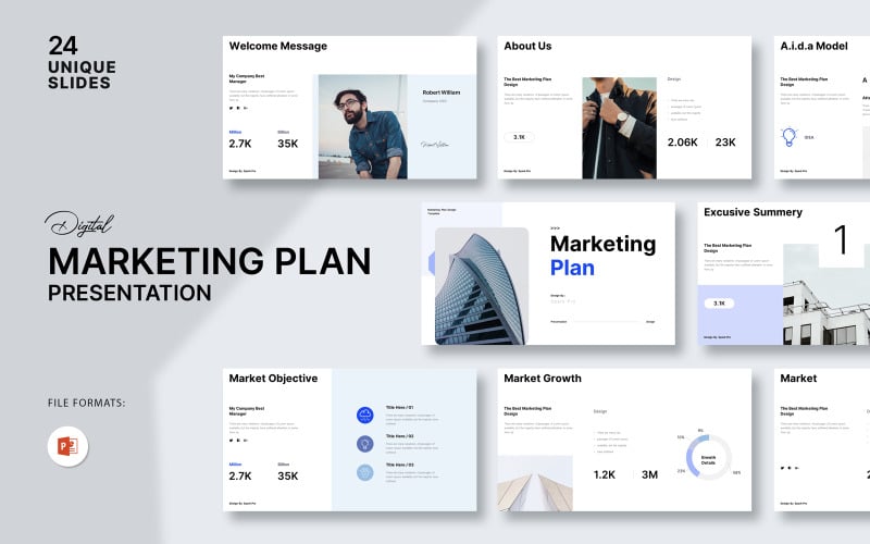 corporate marketing plan powerpoint template original