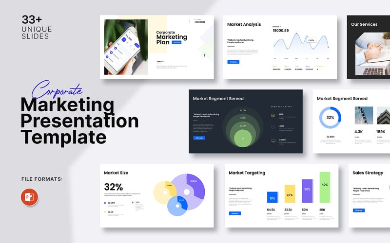 corporate marketing plan presentation template original