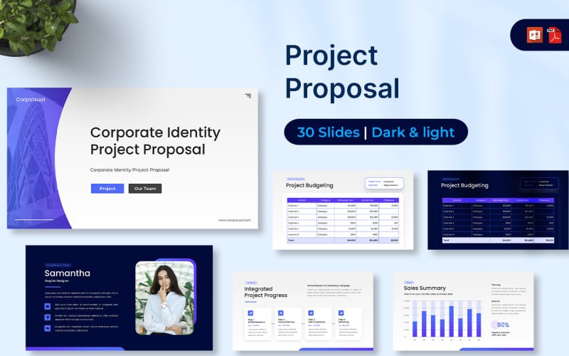 corporate project proposal powerpoint template original