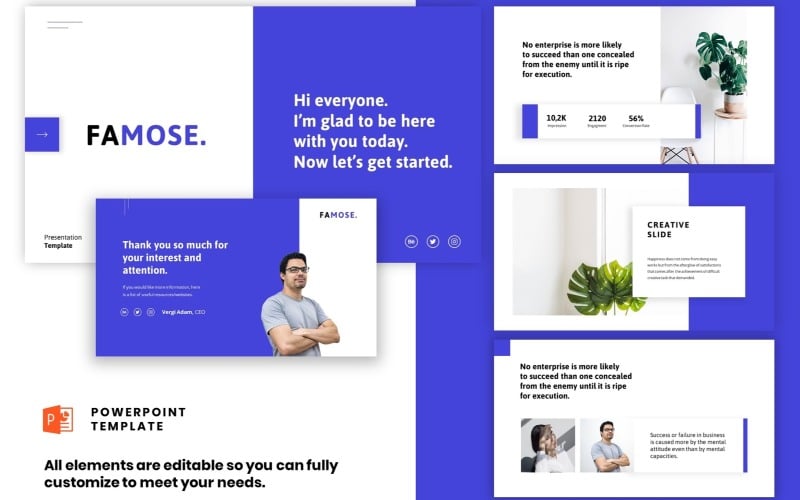 corporate startup clean powerpoint powerpoint template original
