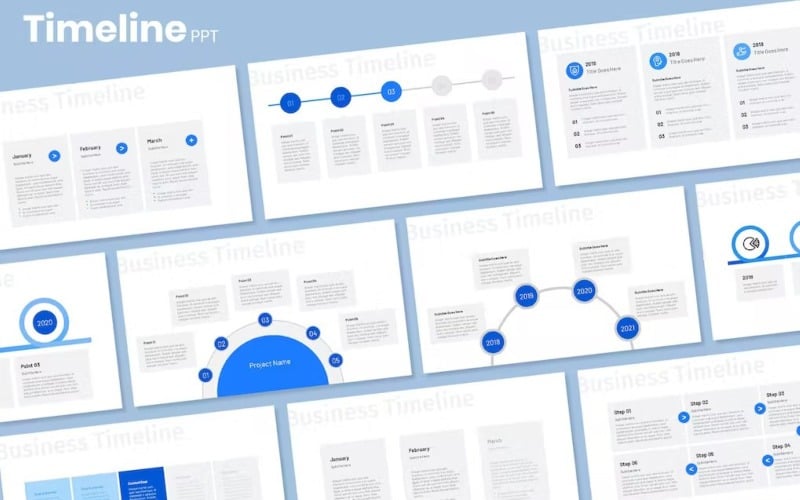corporate timeline powerpoint original