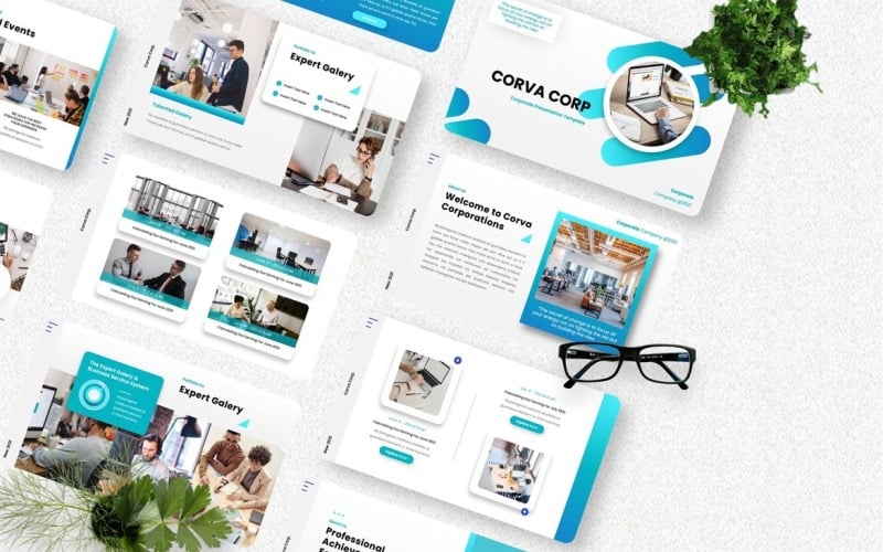 corva corporate powerpoint template original