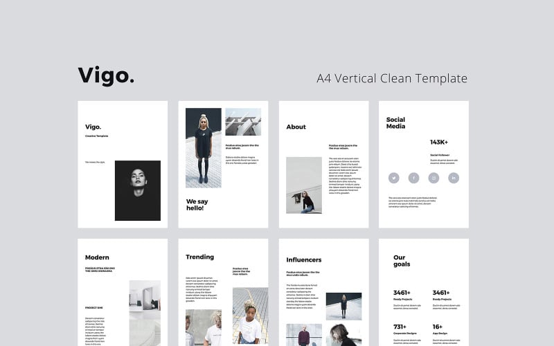 cosa a vertical powerpoint template original