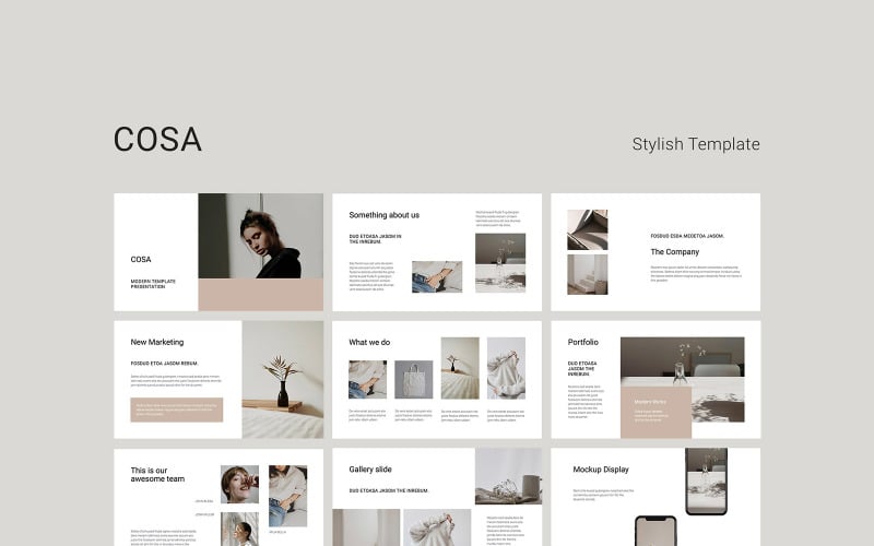 cosa presentation powerpoint template original