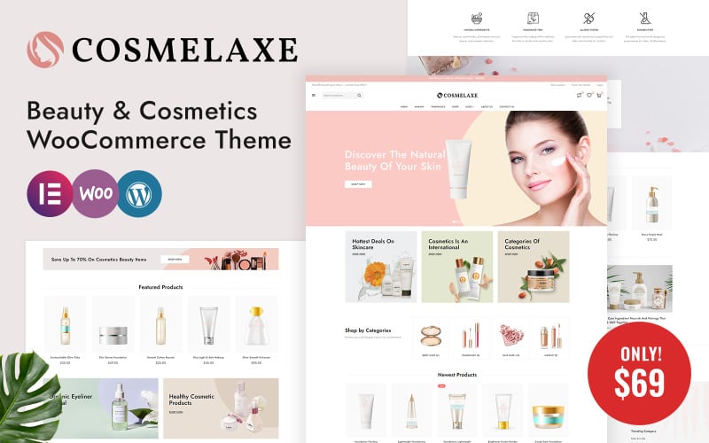 cosmelaxe beauty and cosmetics store woocommerce theme original