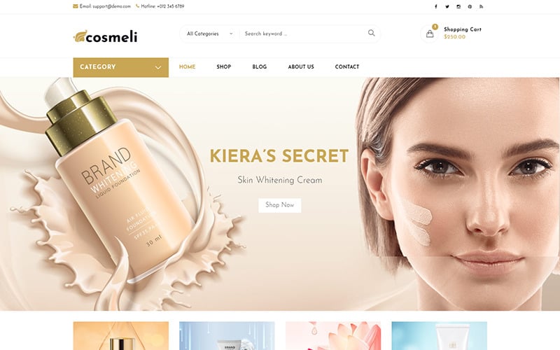 cosmeli cosmetics amp beauty for wordpress woocommerce theme original