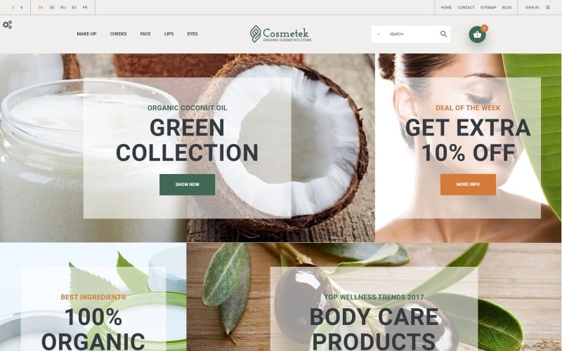 cosmetek organic cosmetics store prestashop theme original