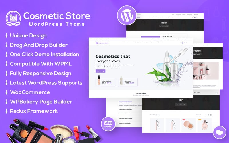 cosmetic store woocommerce theme original
