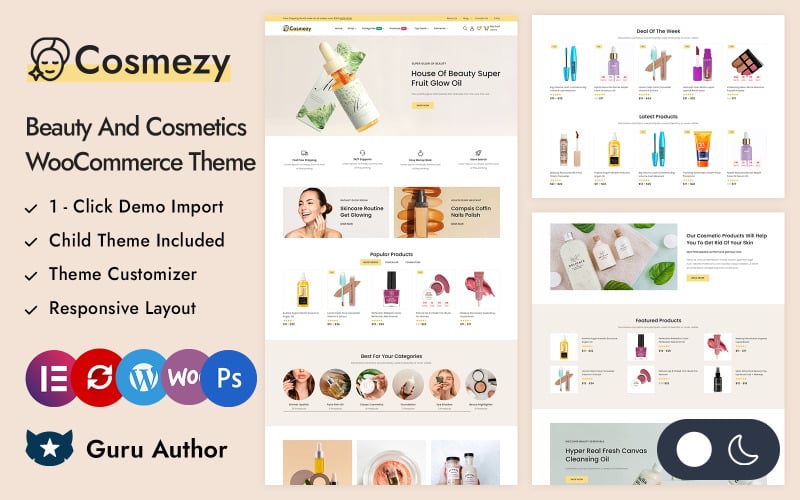 cosmezy beauty salon amp cosmetics store elementor woocommerce responsive theme original