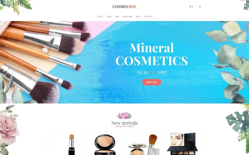 cosmolove cosmetics store elementor woocommerce theme original