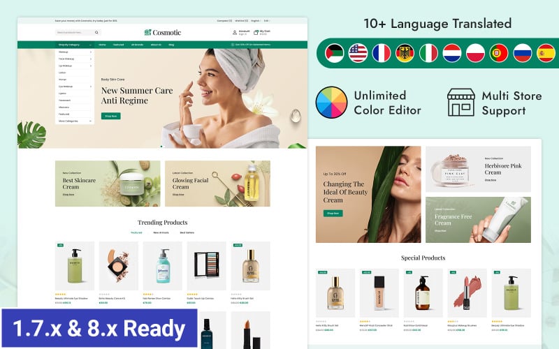 cosmotic cosmetics amp beauty care prestashop responsive theme original