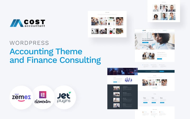 cost accountant wordpress accounting theme and finance consulting original