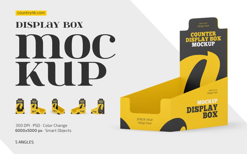 counter display box mockup set original