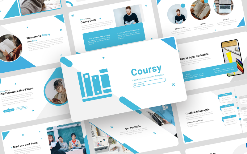 coursy education school powerpoint template original