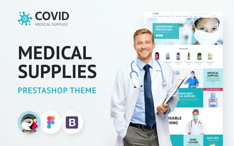 covid medical supplies ecommerce template prestashop theme original