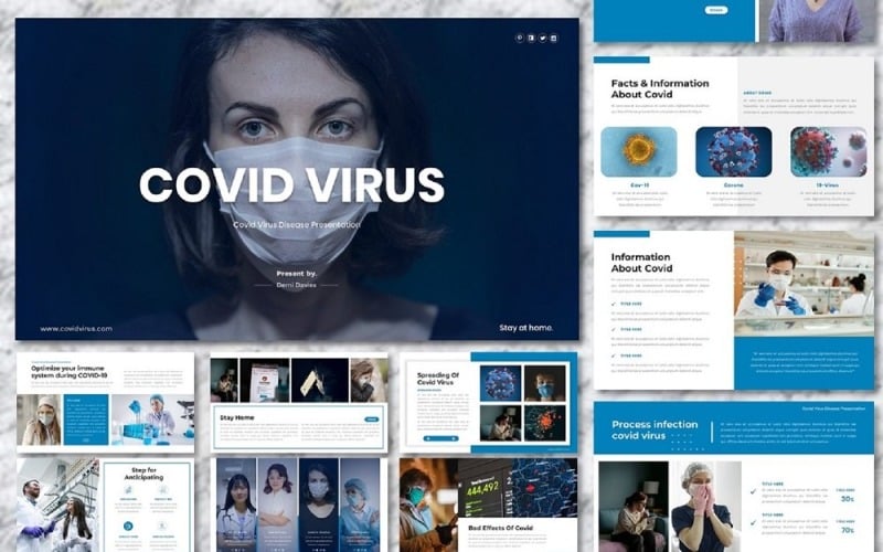 covid virus medical presentation powerpoint template original