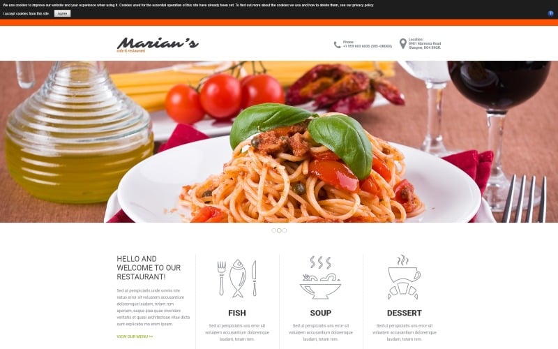 cozy restaurant joomla template original