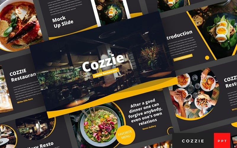 cozzie restaurant powerpoint template original