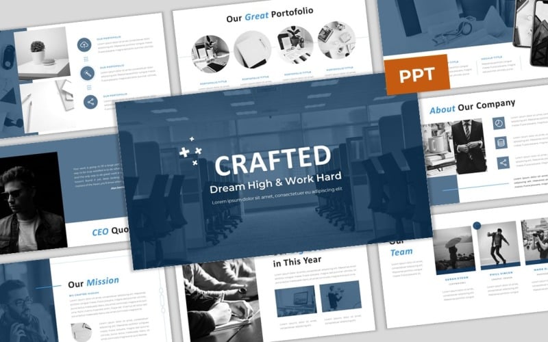crafted creative amp elegant business powerpoint template original