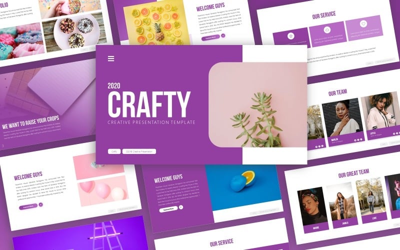 crafty creative multipurpose powerpoint template original