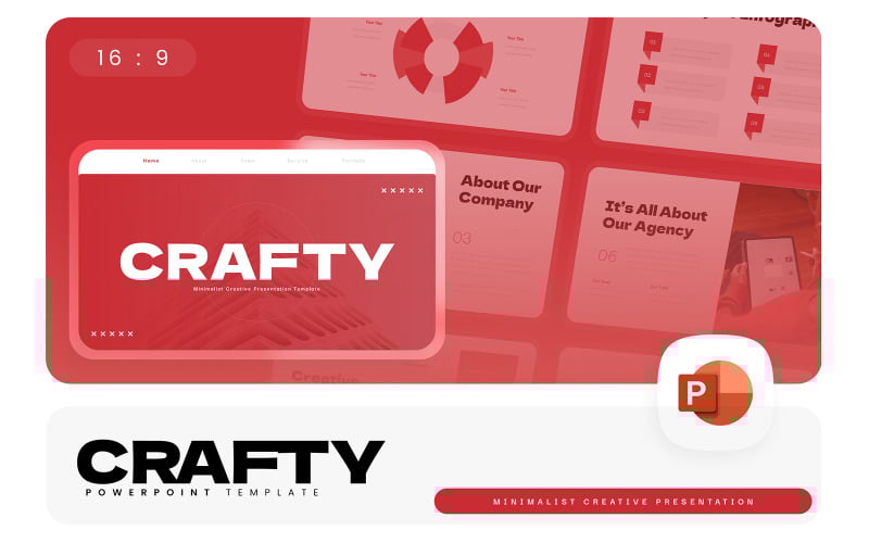 crafty minimalist creative powerpoint template original