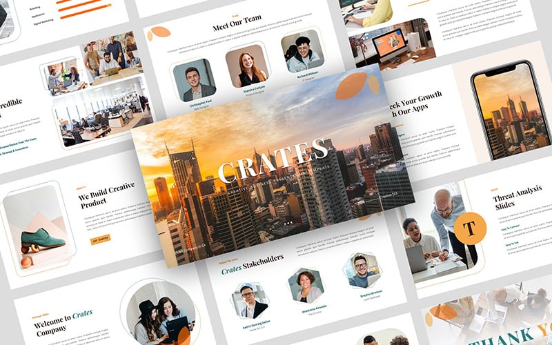 crates creative business powerpoint template original