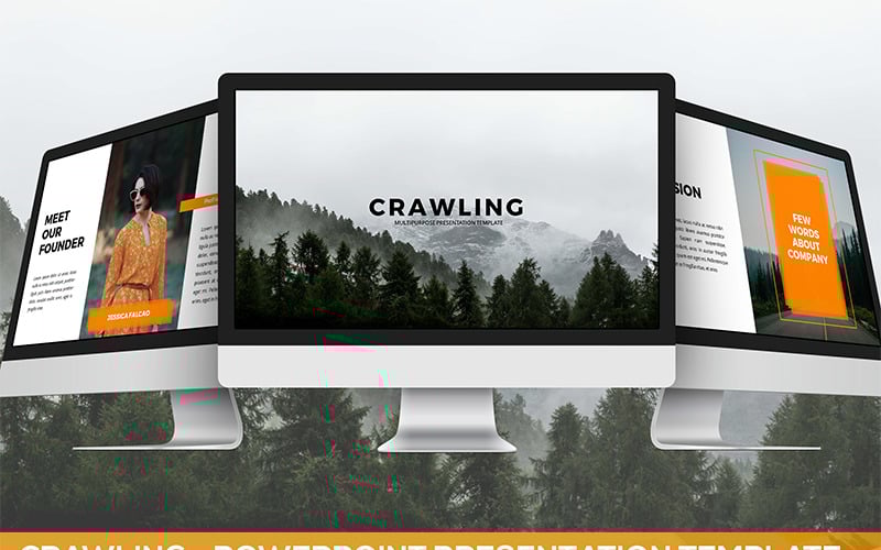 crawling powerpoint template original