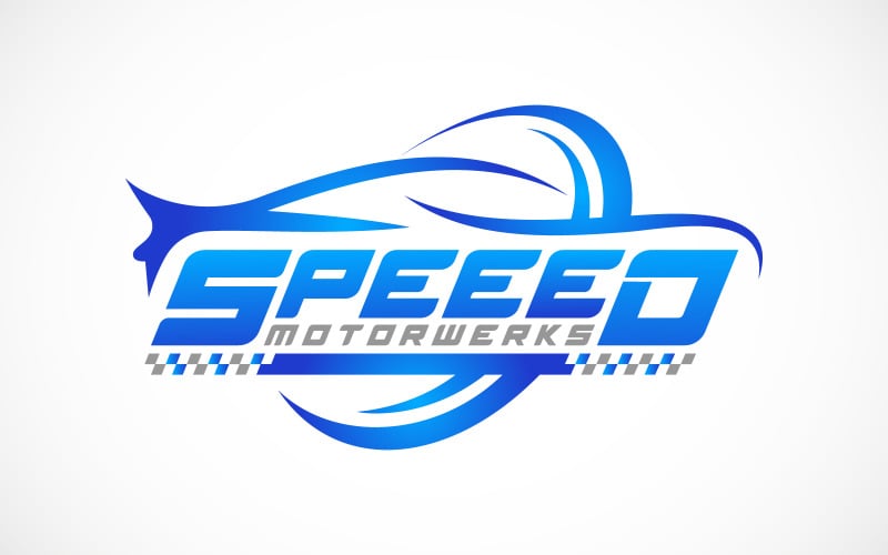 crazy speed sports automotive car logo design original
