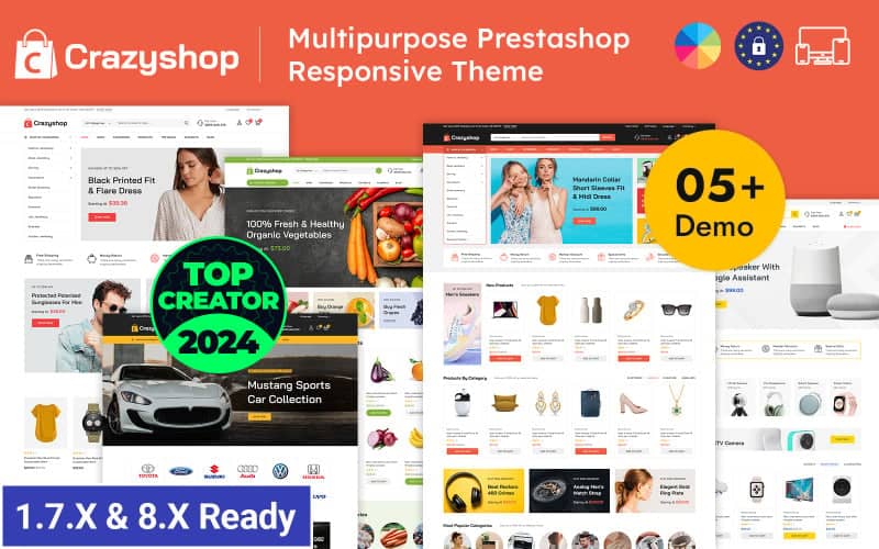 crazyshop multipurpose prestashop responsive theme original