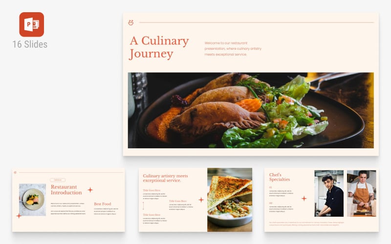 cream minimalist restaurant presentation template original