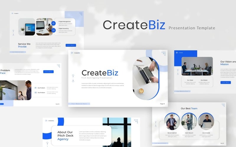 createbiz pitch deck agency powerpoint template original