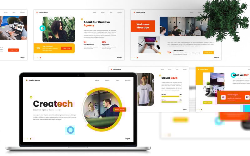 createch creative agency powerpoint template original