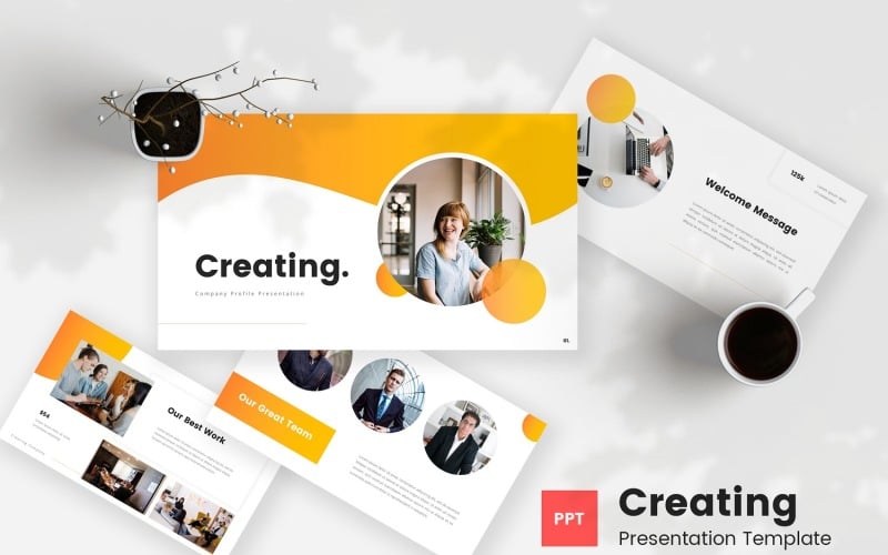 creating company profile powerpoint template original