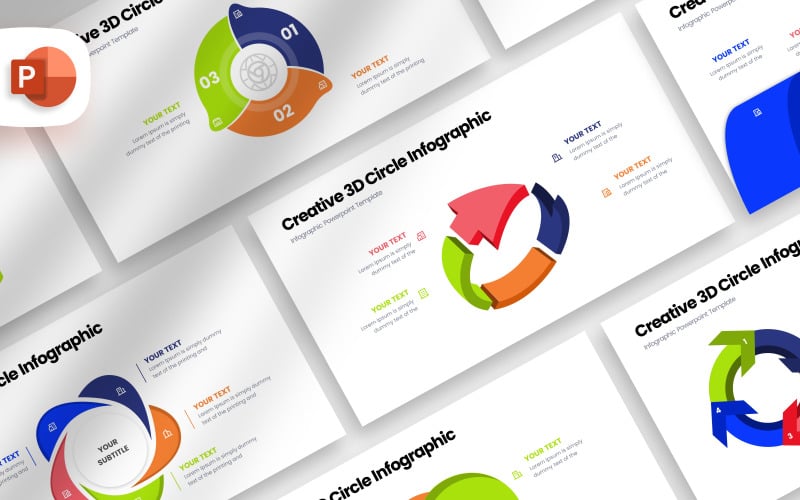 creative d circle infographic presentation template original